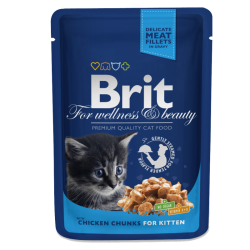 BRIT PREMIUM CAT KITTEN z kawałkami kurczaka 100g saszetka